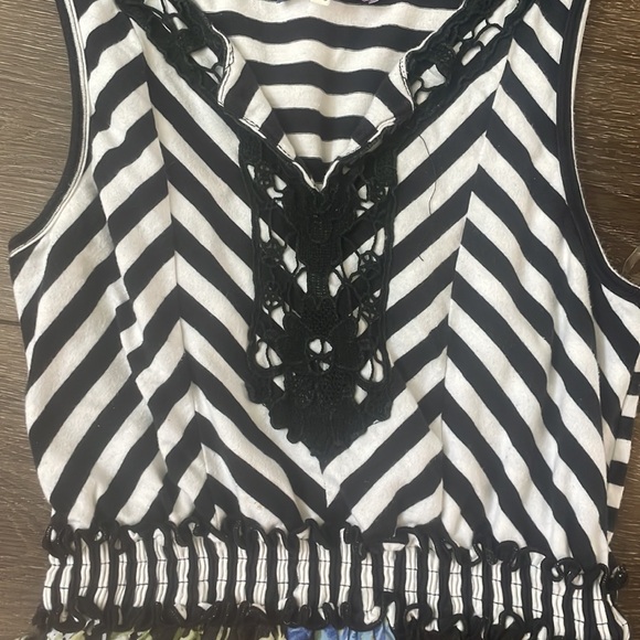 Stripe/ Floral Top or Dress - Picture 2 of 6